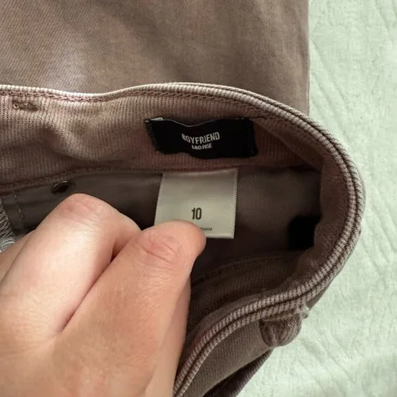 Express Jeans Women's Size 10 Boyfriend MidRise Brown Denim Cotton - Picture 5 of 8